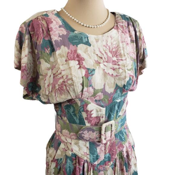 SOLD Vintage Karen Alexander Floral Dress - Picture 3 of 13
